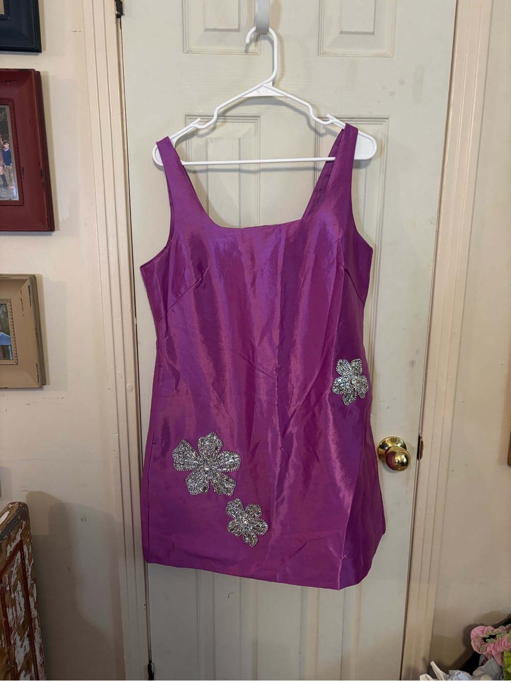 NWT Purple Sleeveless Embellished Women’s Dress